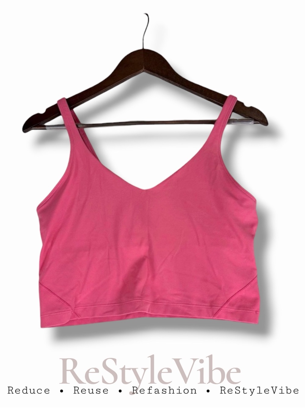 LULULEMON Women’s Size M Sports Bra Low Impact Pink Wire-Free